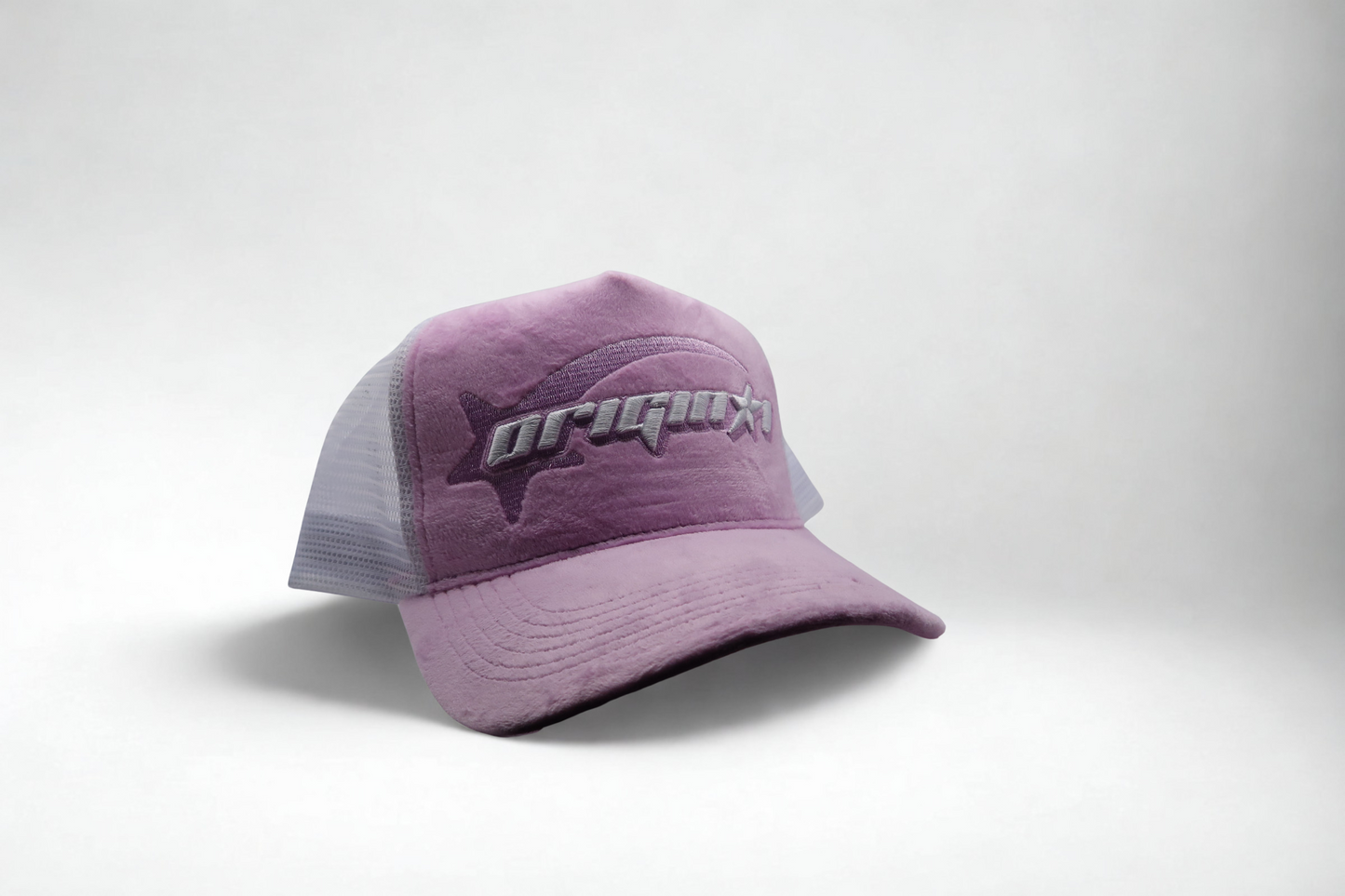 Purple Velvet Trucker Hat